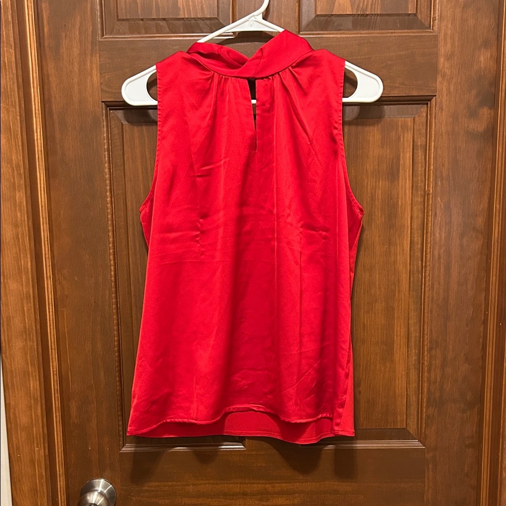 Ann Taylor Vibrant Red Sleeveless Top